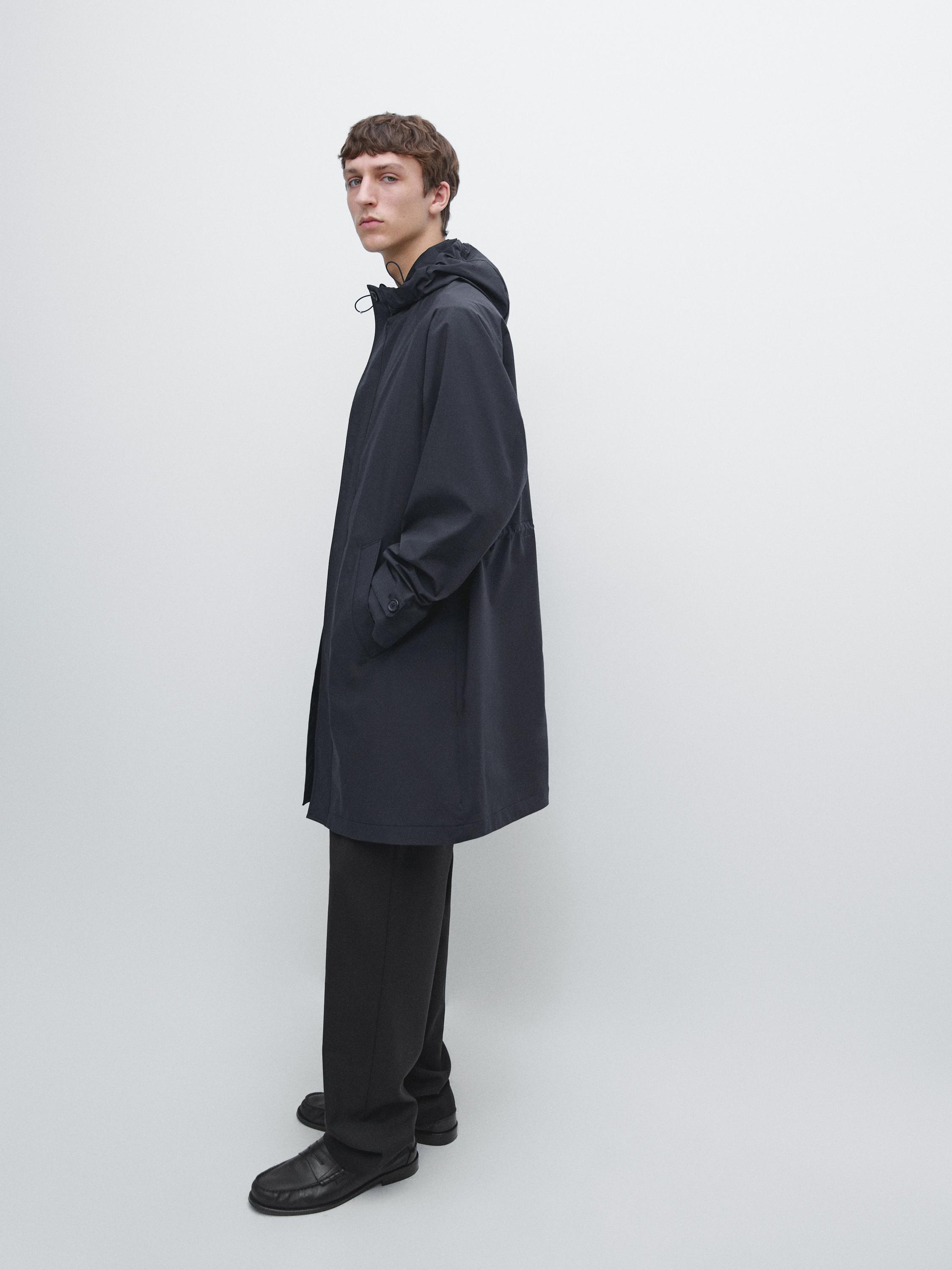 Long hooded parka